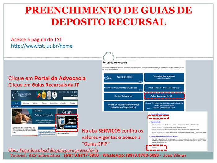 Preenchimento de Guias de depósito recursal na Justiça do Trabalho ...